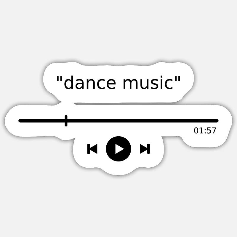 Musik Player dance digital streaming play button Sticker Größe S (10 x 10 cm)