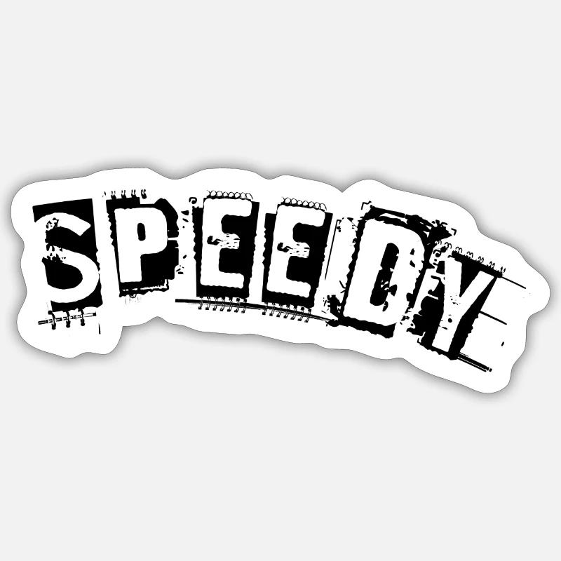 Speedy - Sticker size S (10 x 10 cm) - white matte