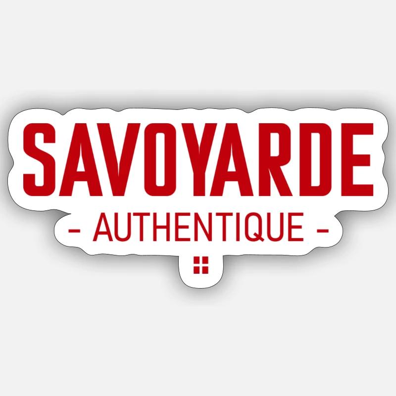 Savoyarde authentique - Drapeau Sticker taille S (10 x 10 cm)