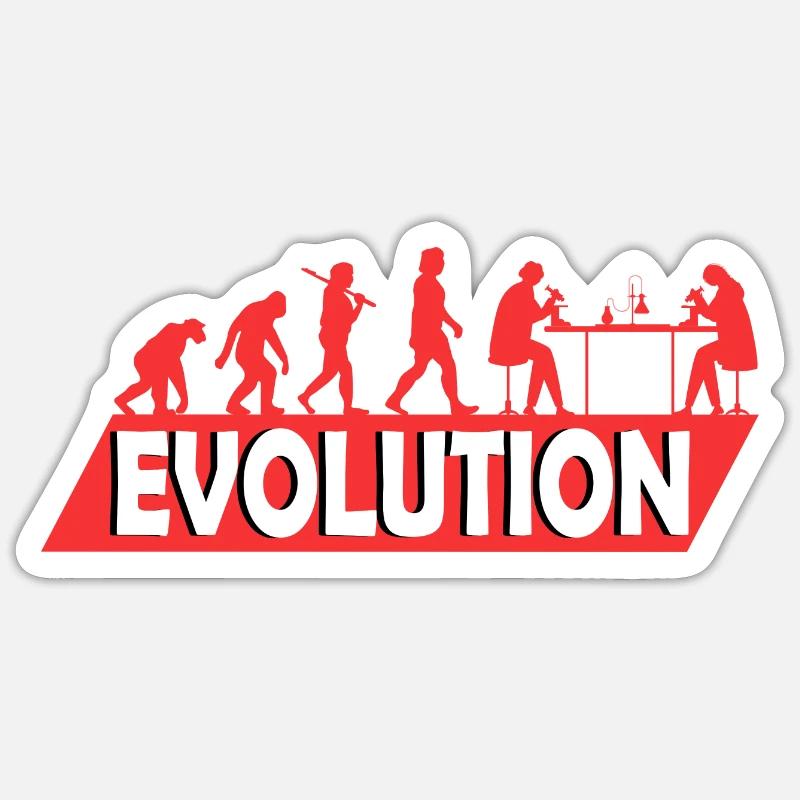 Biologie Biologin Studium Studentin Evolution Sticker Größe S (10 x 10 cm)