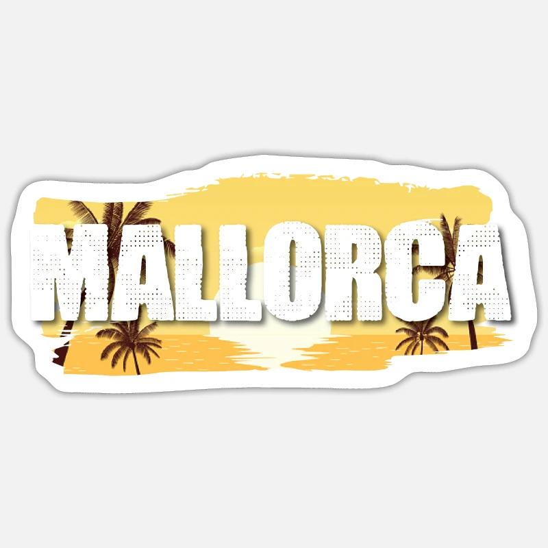 Majorque - Sticker taille S (10 x 10 cm) - blanc mat