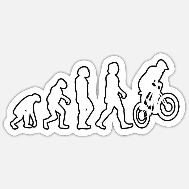 Cyclisme Cyclisme Cyclisme VTT Tour - Sticker taille S (10 x 10 cm) - blanc mat