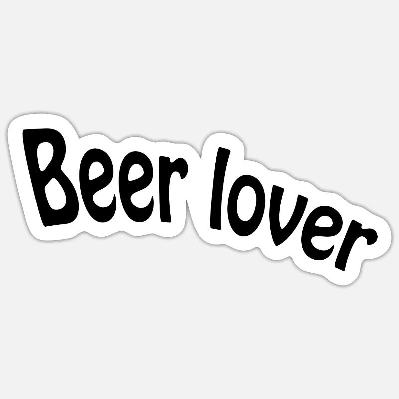 Beer lover - Sticker Größe S (10 x 10 cm) - Mattweiß