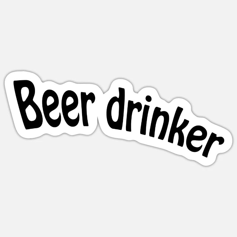 Beer drinker Sticker Größe S (10 x 10 cm)