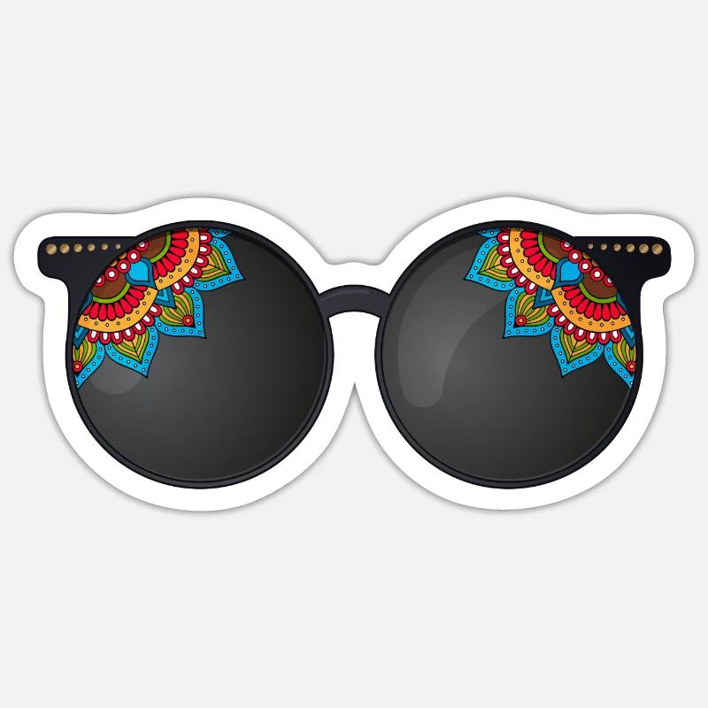 Lunette - Sticker taille S (10 x 10 cm) - blanc mat