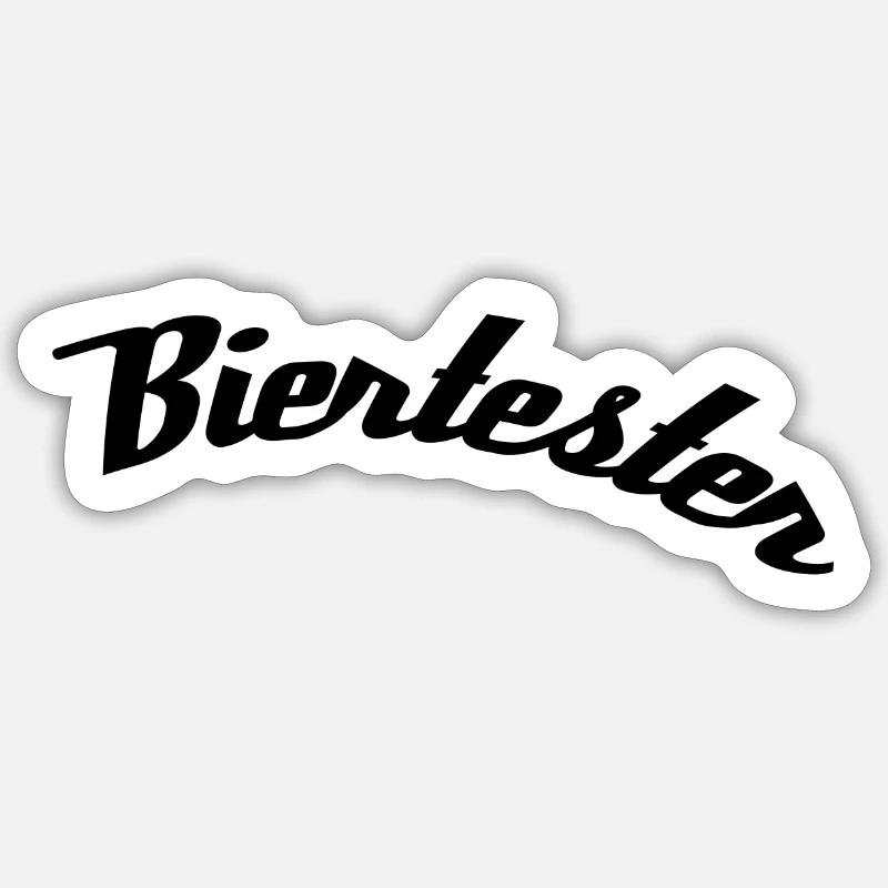 Biertester - Sticker Größe S (10 x 10 cm) - Mattweiß