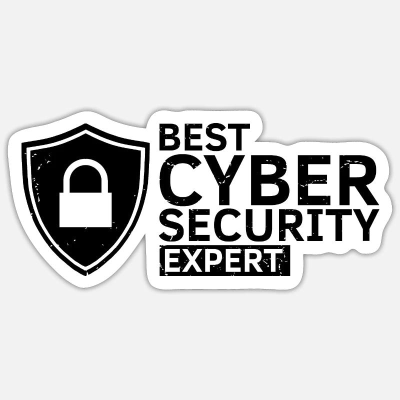 Cybersecurity Design for Hackers and Cyber Security - Sticker size S (10 x 10 cm) - white matte