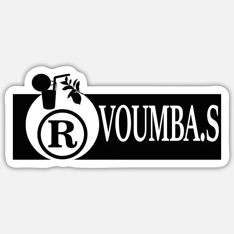 VOUMBA. S JUS - Sticker Größe S (10 x 10 cm) - Mattweiß