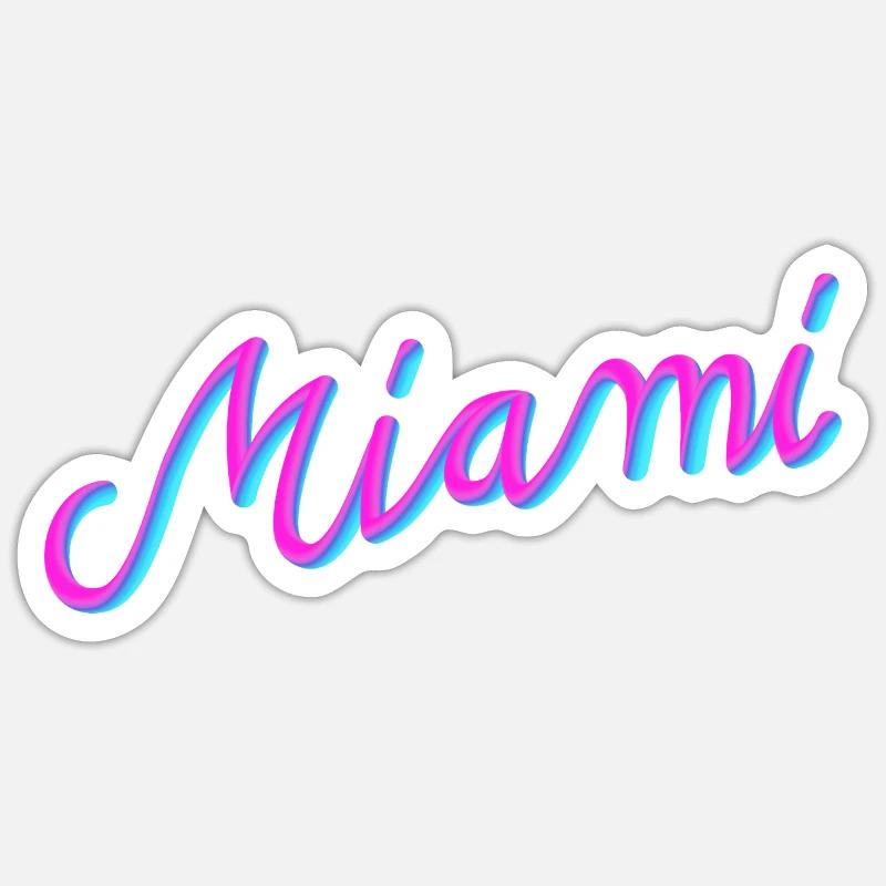 Miami - Sticker size S (10 x 10 cm) - white matte