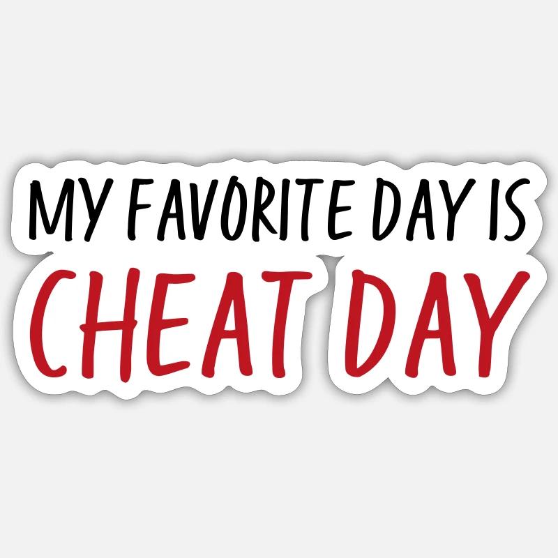 Cheat Day - Sticker size S (10 x 10 cm) - white matte