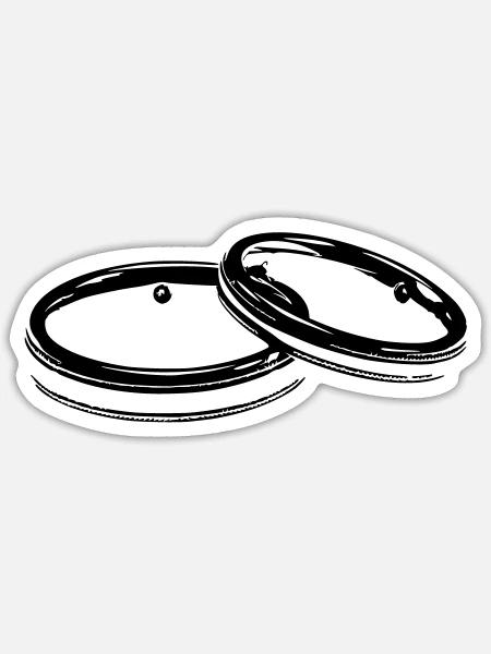 Goldener Ehering Hochzeit Ehe Verlobung Braut 2 - Sticker Größe S (10 x 10 cm) - Mattweiß