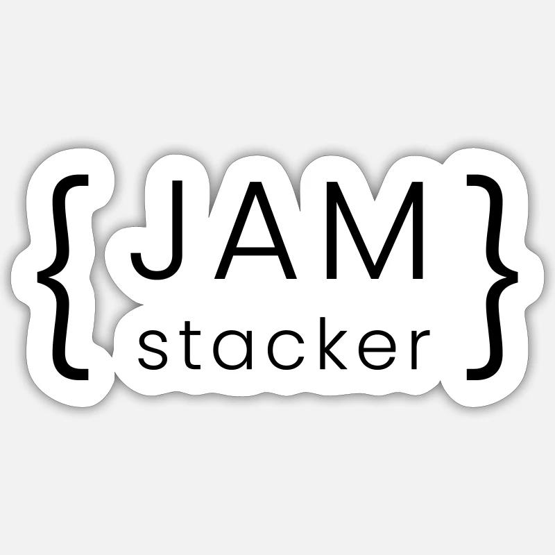 JAMstack - Javascript, APIs, Markup DeTypo Designs Sticker Größe S (10 x 10 cm)