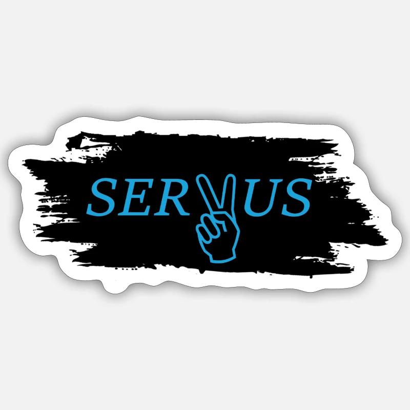Servus Bayern Sticker Größe S (10 x 10 cm)