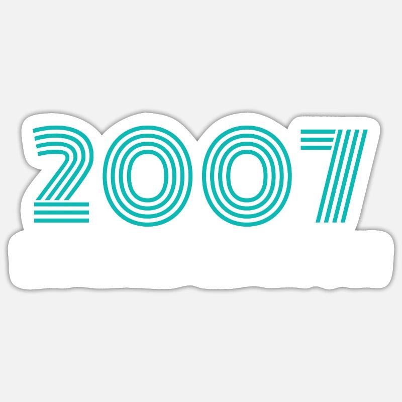 2007 Édition Limitée Anniversaire - Sticker taille S (10 x 10 cm) - blanc mat