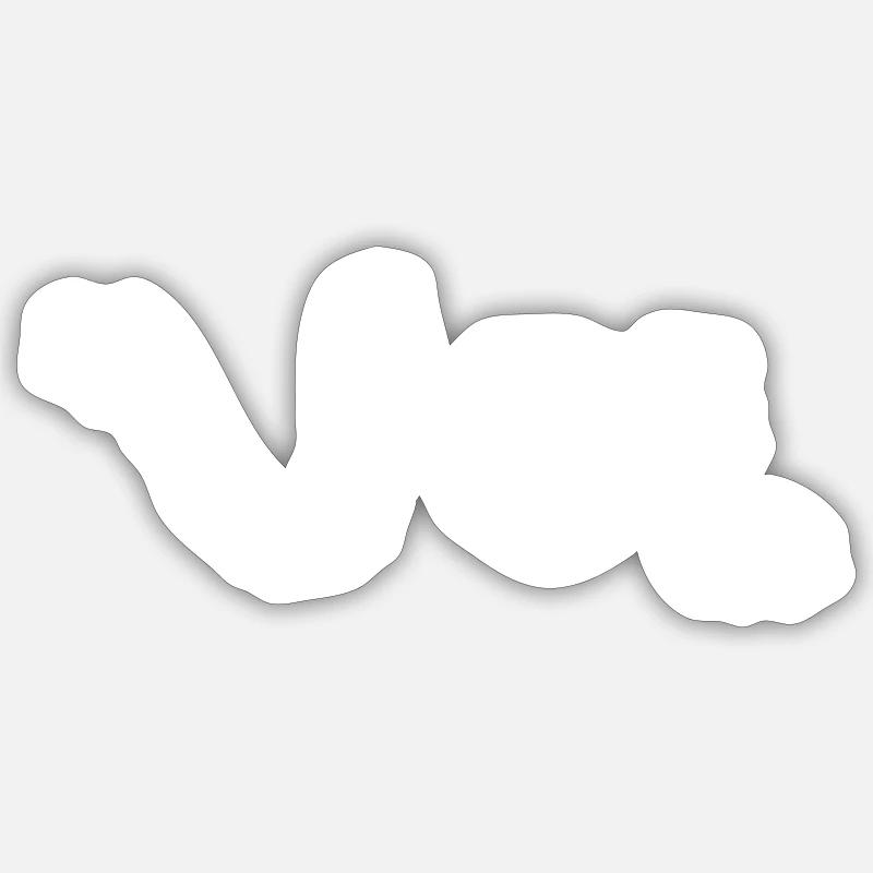 Vol 22 - Sticker taille S (10 x 10 cm) - blanc mat