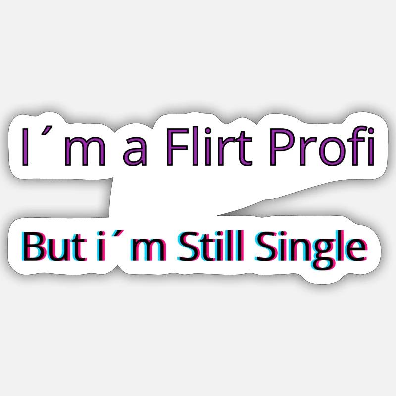 Flirt Pulli - Sticker Größe S (10 x 10 cm) - Mattweiß
