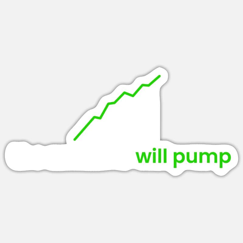 die Märkte werden pumpen Sticker Größe S (10 x 10 cm)