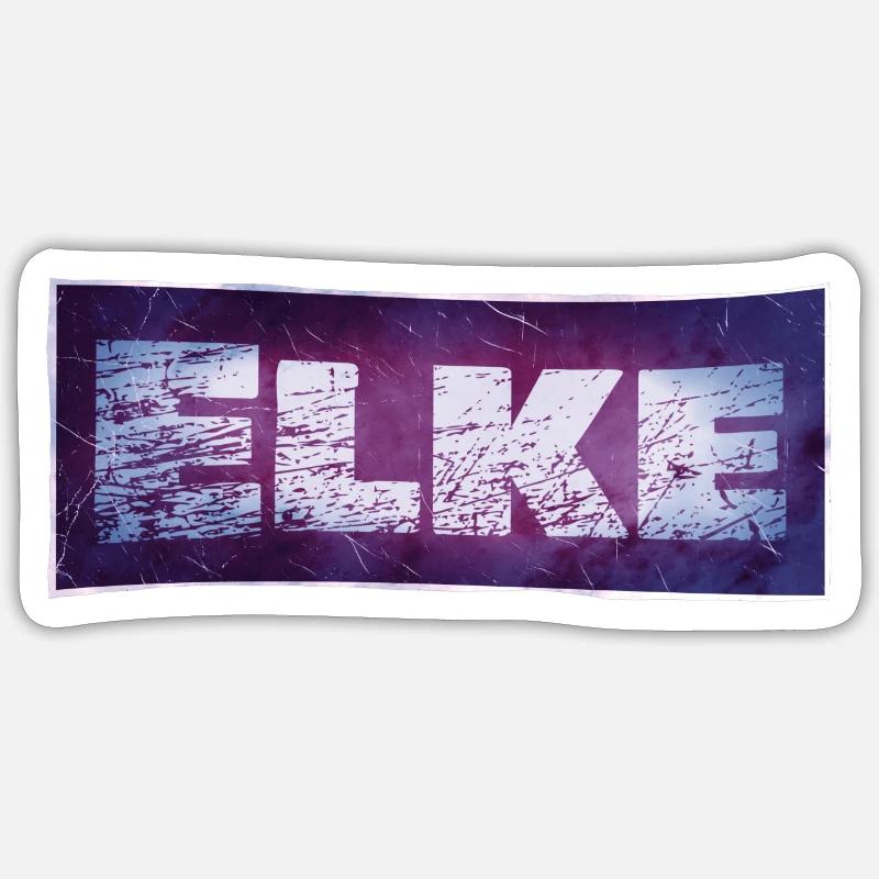 Elke - Sticker taille S (10 x 10 cm) - blanc mat