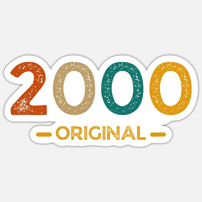 2000 Original - Sticker taille S (10 x 10 cm) - blanc mat