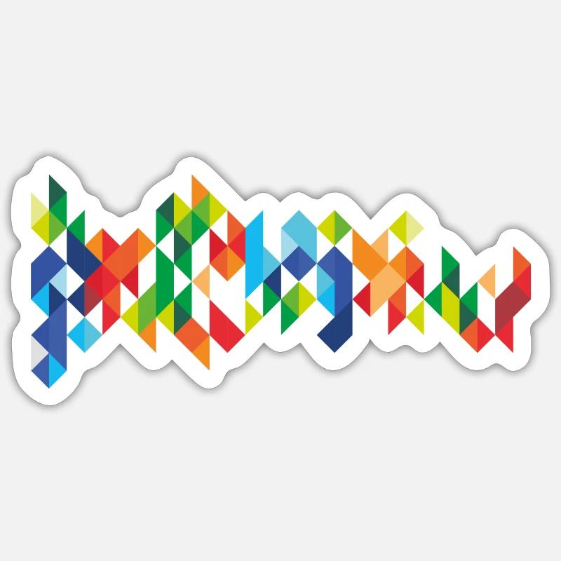 Farbkleckse Kleckse Farbspritzer Maler Geschenk - Sticker Größe S (10 x 10 cm) - Mattweiß