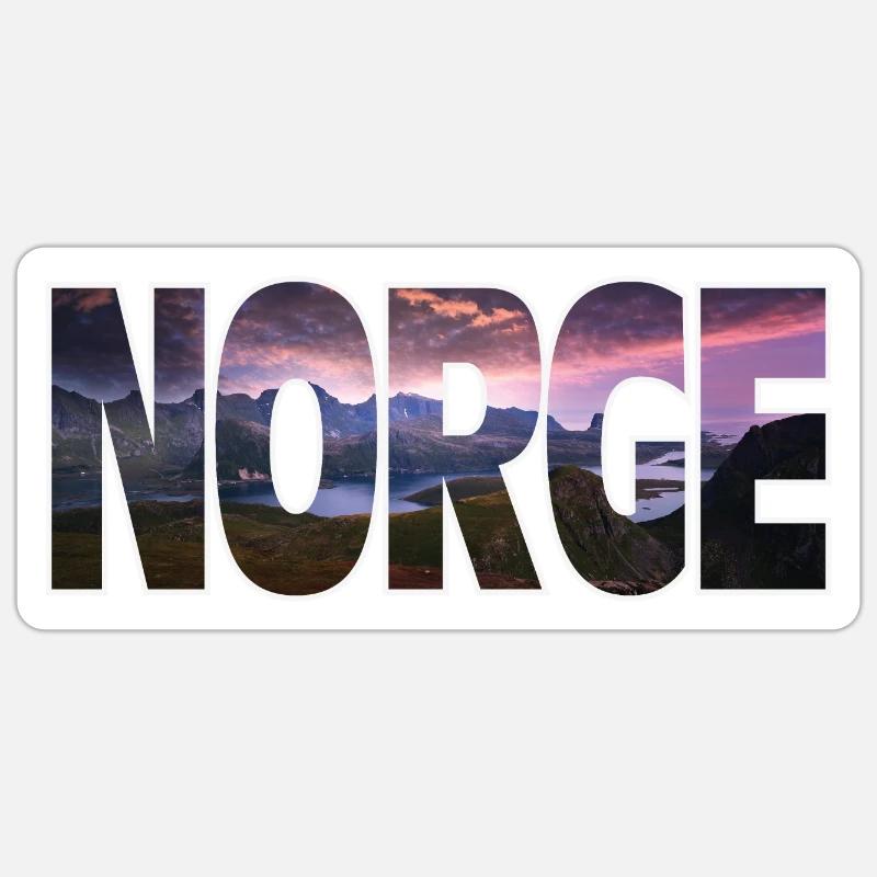 Norway - Sticker size S (10 x 10 cm) - white matte