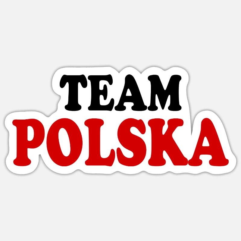Polska - Sticker taille S (10 x 10 cm) - blanc mat