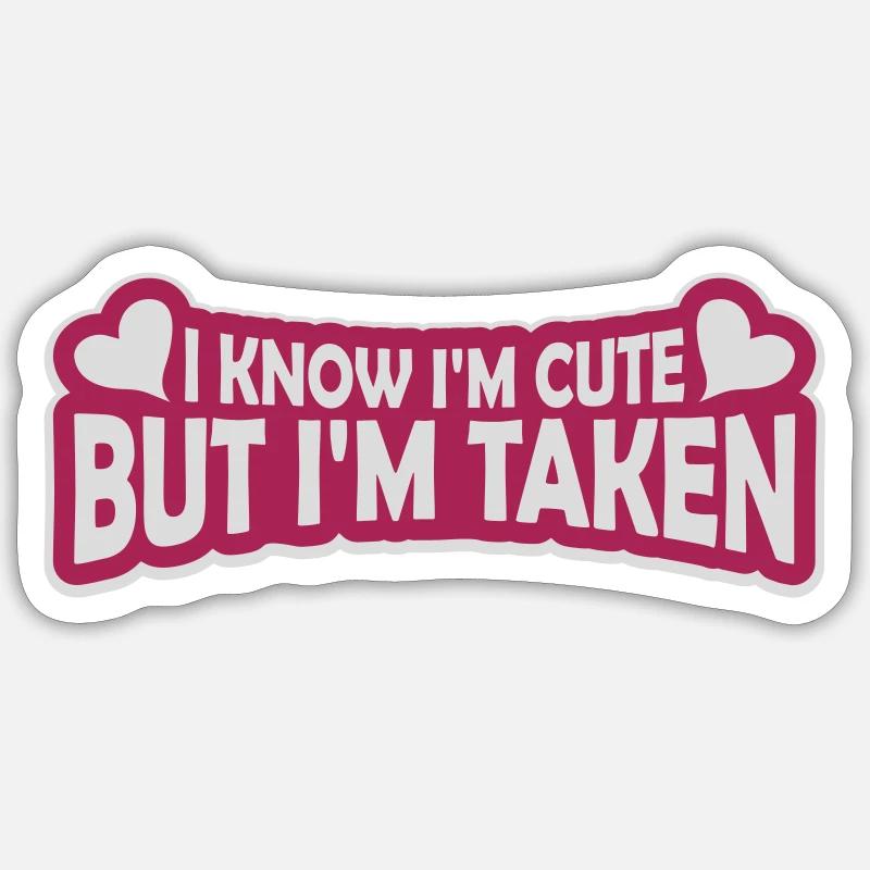 citation mignonne mais prise - Sticker taille S (10 x 10 cm) - blanc mat