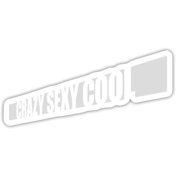 crazy sexy cool design - Sticker size S (10 x 10 cm) - white matte - Front