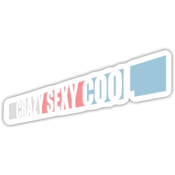crazy sexy cool design - Sticker size S (10 x 10 cm) - white matte - Front