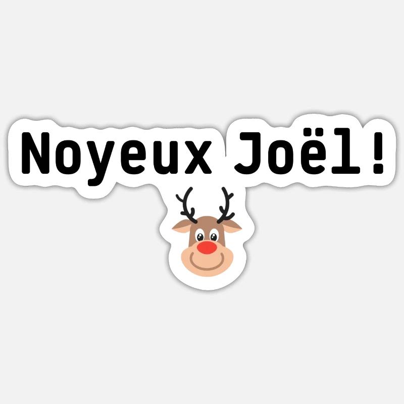 Noyeux JoËl - Sticker taille S (10 x 10 cm) - blanc mat