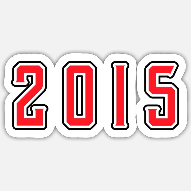 Anniversaire 2015 - Sticker taille S (10 x 10 cm) - blanc mat