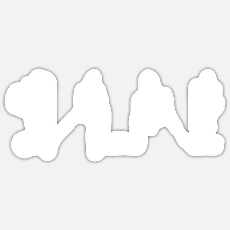 Fleurs (blanches) Sticker taille S (10 x 10 cm)