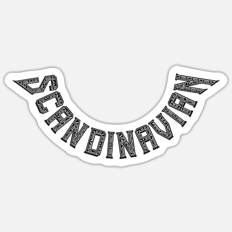 Scandinave - Sticker taille S (10 x 10 cm) - blanc mat