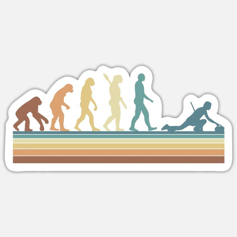 Équipe de curling Evolution Sticker taille S (10 x 10 cm)