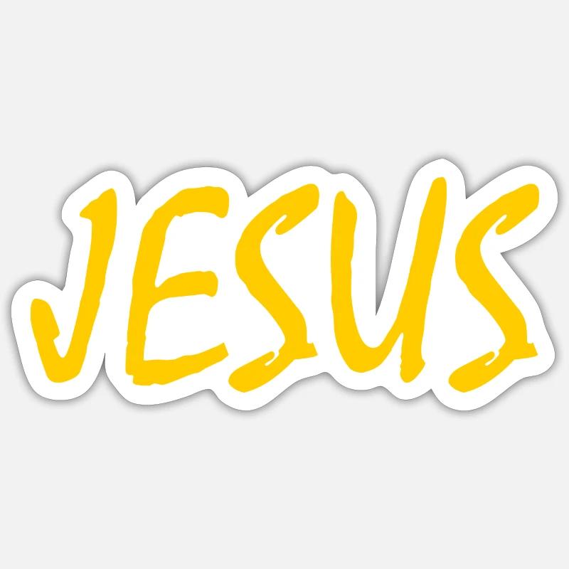 Jesus - Sticker Größe S (10 x 10 cm) - Mattweiß