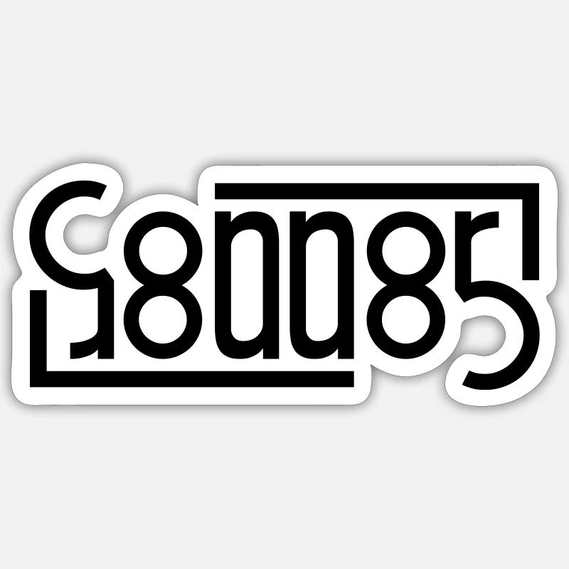 Connor Logo - Sticker Größe S (10 x 10 cm) - Mattweiß