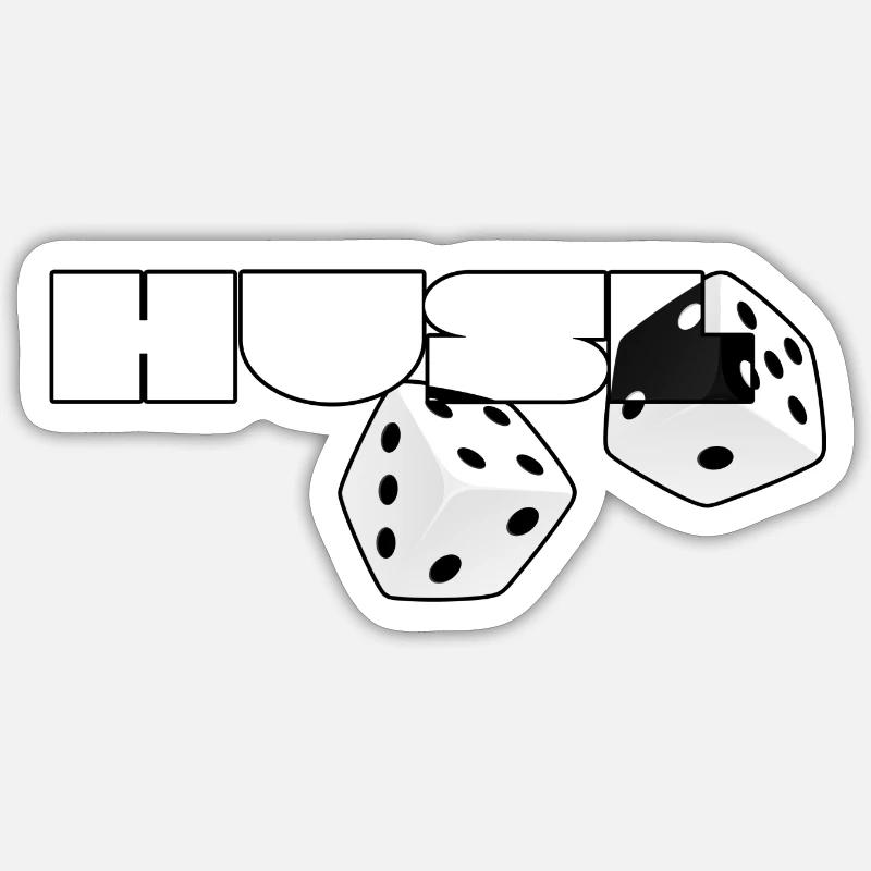 Hustle - husL - Sticker size S (10 x 10 cm) - white matte