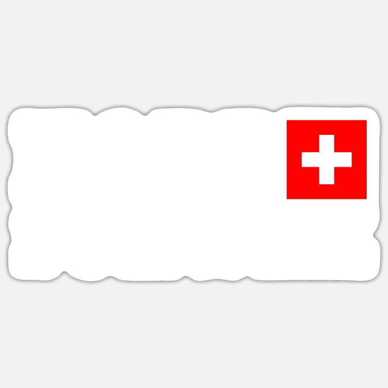Hopp schwiiz - Sticker taille S (10 x 10 cm) - blanc mat