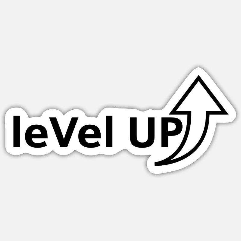 Levelup - Sticker size S (10 x 10 cm) - white matte