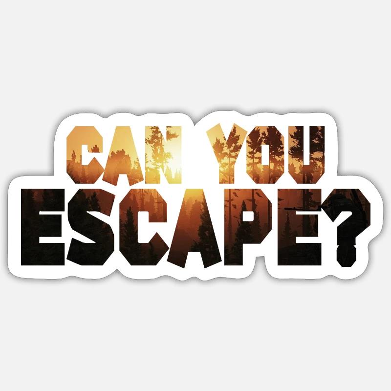 CanYouEscape? - Sticker size S (10 x 10 cm) - white matte