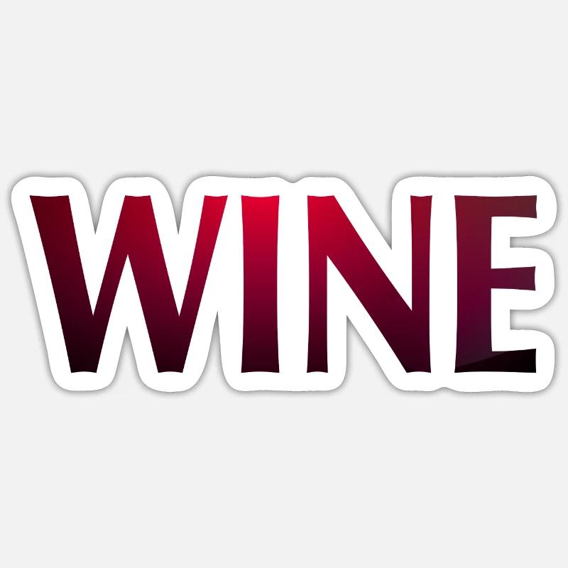 VIN - Sticker taille S (10 x 10 cm) - blanc mat
