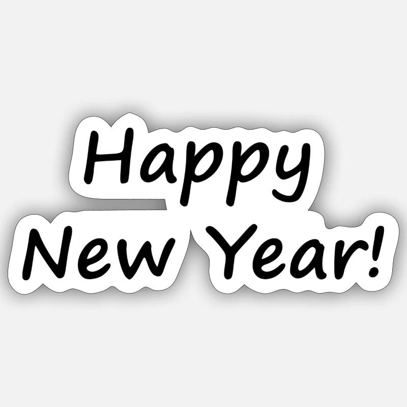 Bonne année ! - Sticker taille S (10 x 10 cm) - blanc mat