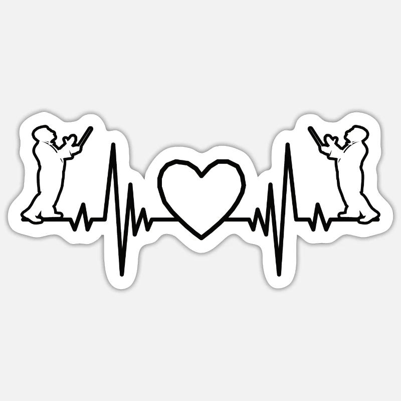 Dirigenten Geschenk Dirigieren Musik Dirigent - Sticker Größe S (10 x 10 cm) - Mattweiß