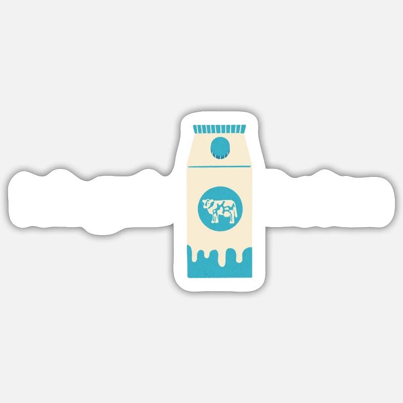 Milch holen - Sticker Größe S (10 x 10 cm) - Mattweiß