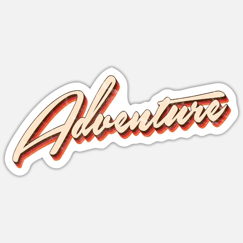 Adventure - Sticker Größe S (10 x 10 cm) - Mattweiß