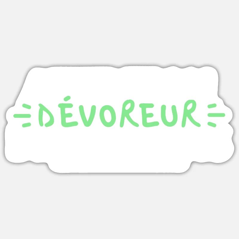 Attention dévoreur de bonbons Sticker taille S (10 x 10 cm)