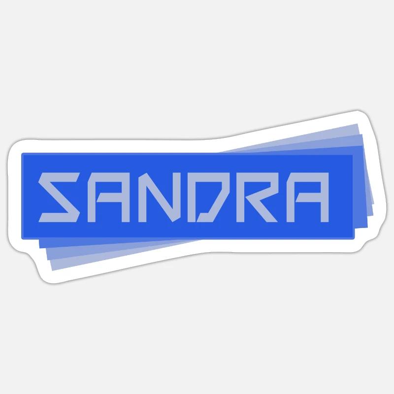 Sandra - Sticker taille S (10 x 10 cm) - blanc mat
