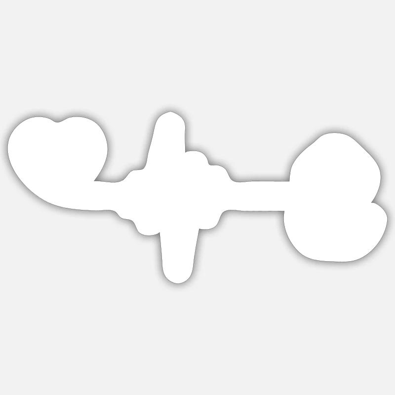Plongée Apnée rythme cardiaque - Sticker taille S (10 x 10 cm) - blanc mat