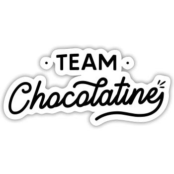 team chocolatine - Sticker taille S (10 x 10 cm) - blanc mat - Devant