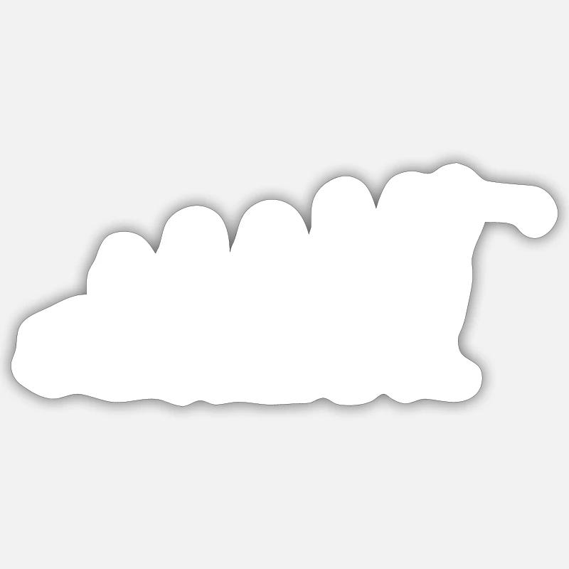 Golf Golfer Evolution - Sticker Größe S (10 x 10 cm) - Mattweiß